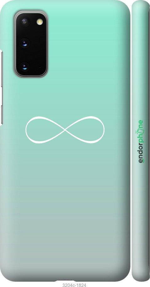 

Чехол на Samsung S20 Знак бесконечности Чехлы на Самсунг С20 накладка, Голубой