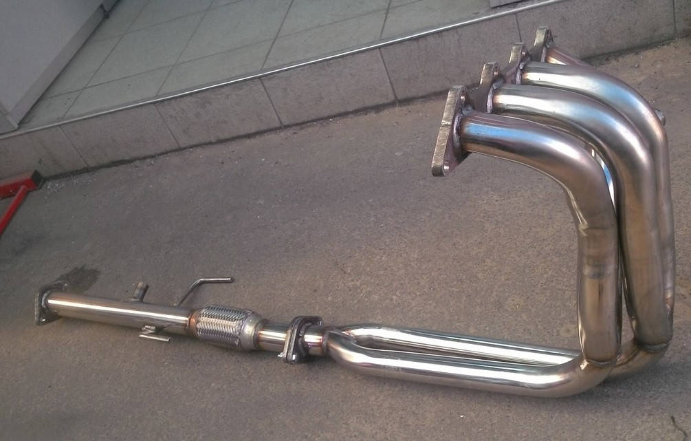 

Паук 4-2-1 из нержавейки на Mitsubishi Lancer 9 двиг. 1.6 Митсубиси лансер 9