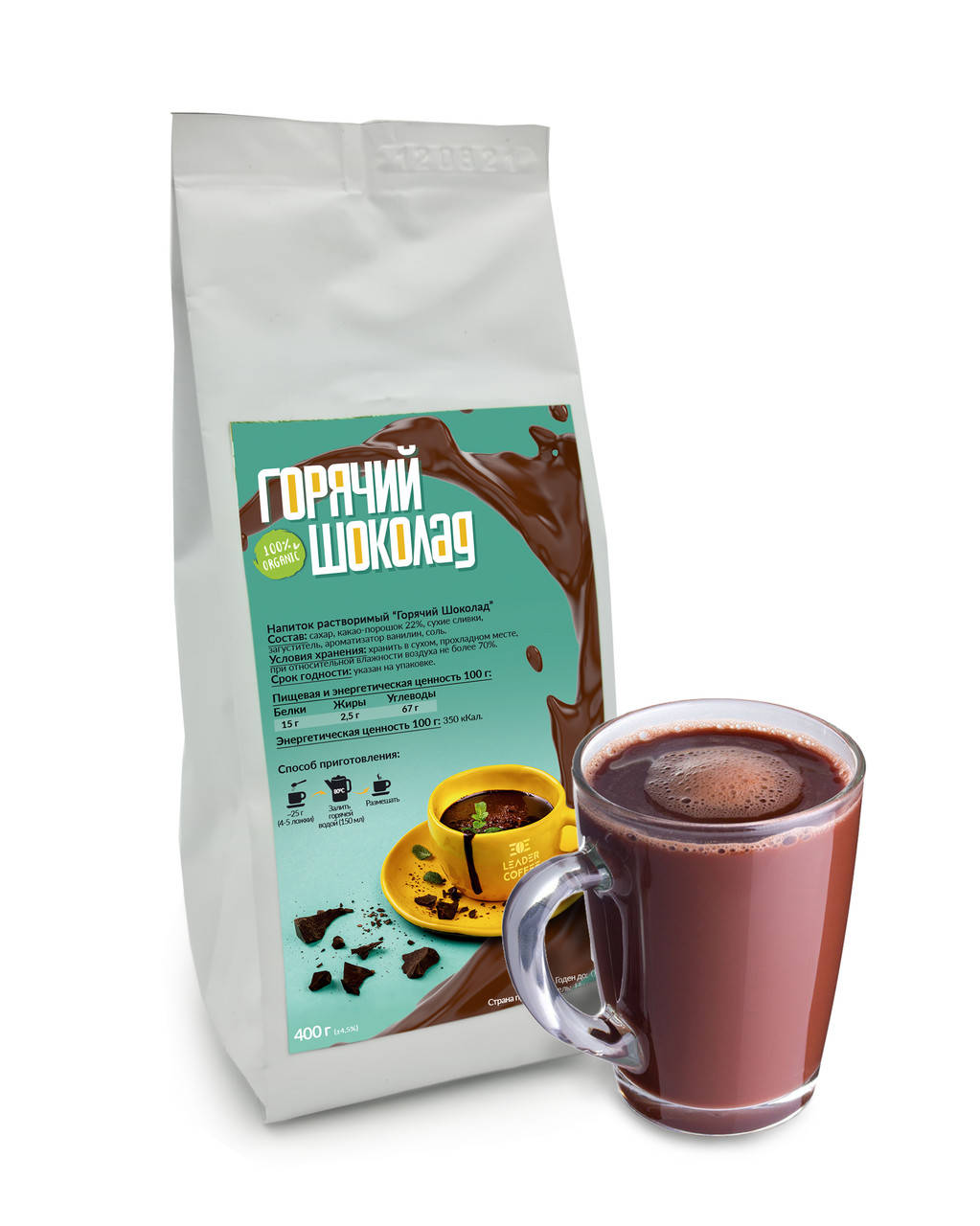 

Горячий шоколад ТМ "LEADERCOFFEE" Classic, 400г