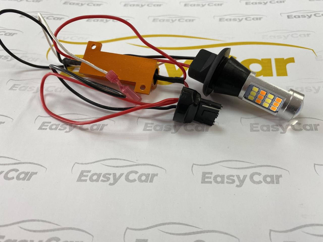 

ДХО в поворотники 50W Ходовые огни 2 в 1 безцокольная Т20 WY21W