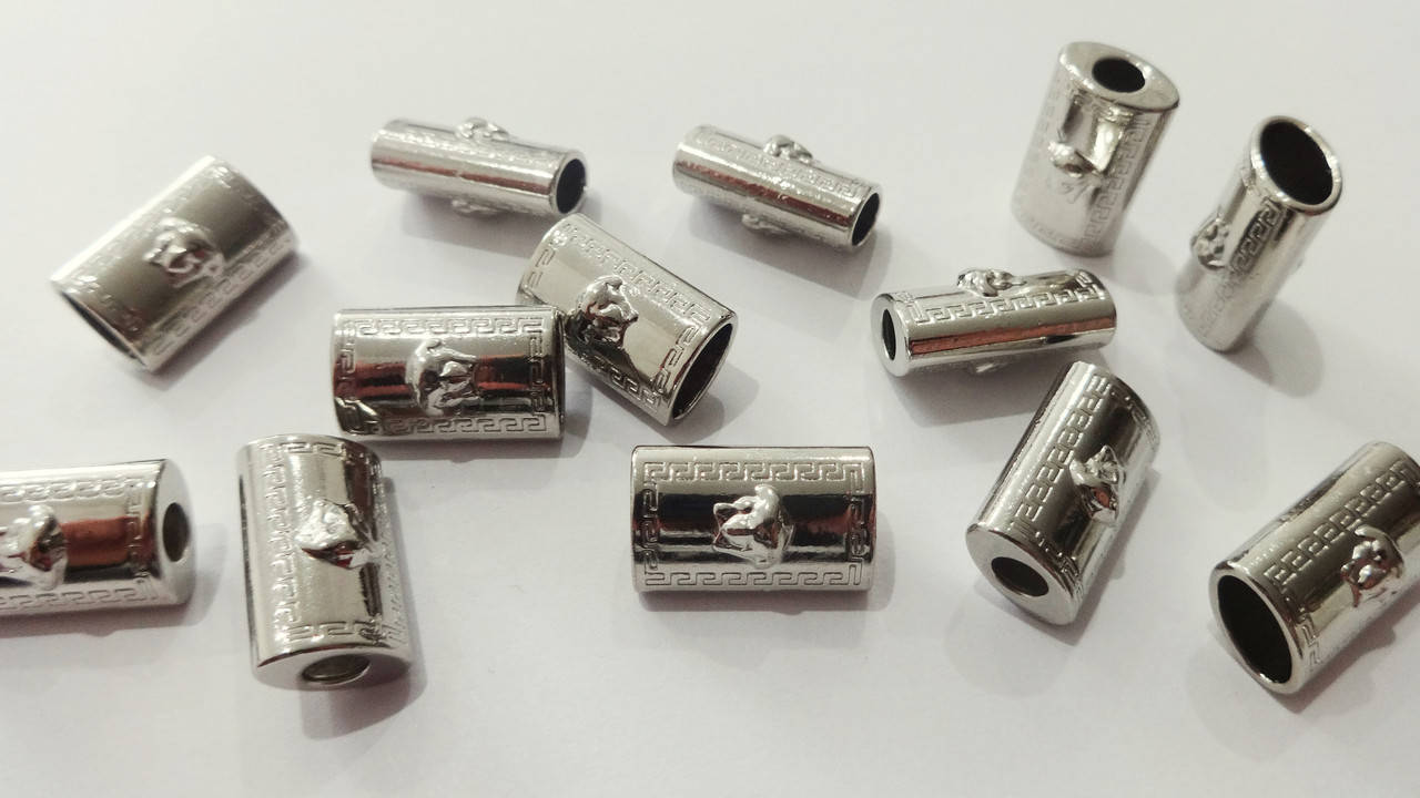 

Наконечник шнура металлический никель (рис. версаче)