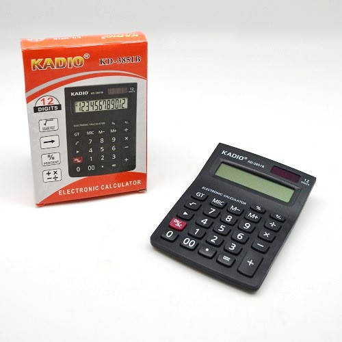 

Электронный калькулятор для вычислений Kadio KD-3851 черный, 12-разрядный, калькулятор для счета, 12-разрядный