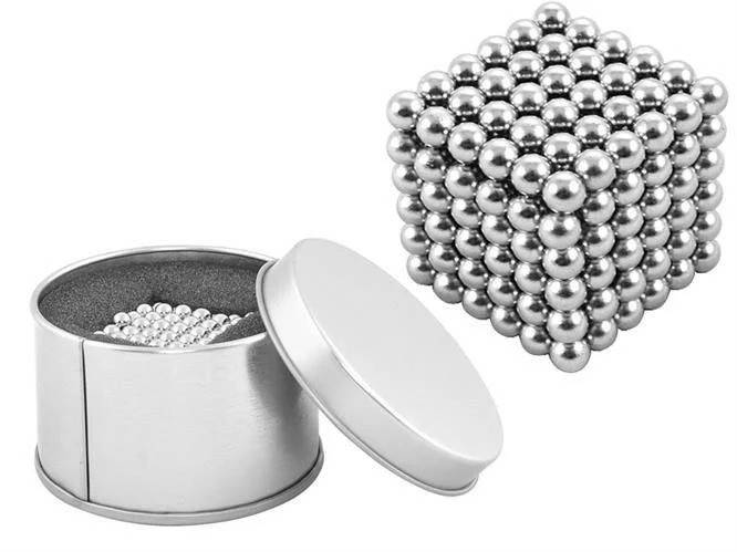 

Головоломка Неокуб Neocube Silver Серебряный 216 магнитных шариков 5 мм в боксе