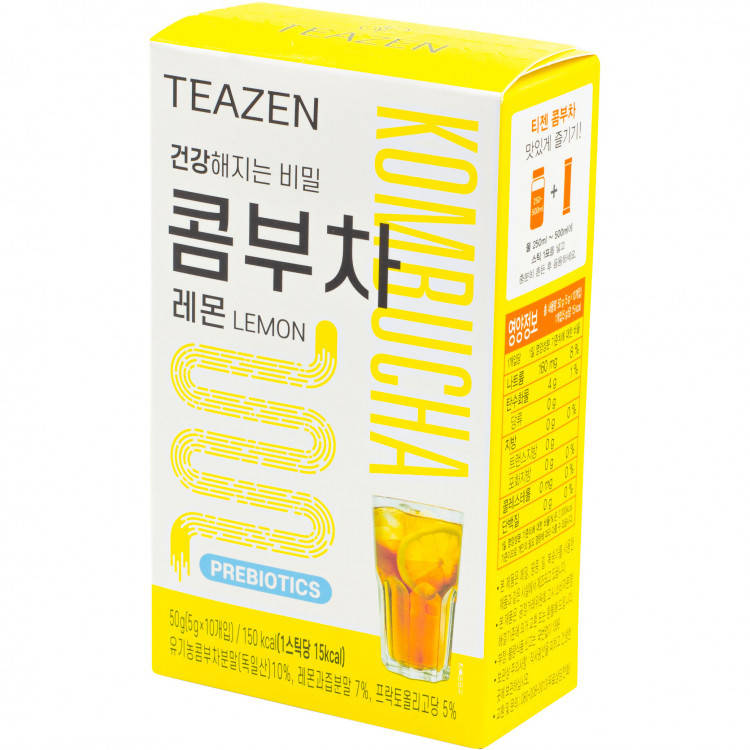 

Напій швидкорозчинний Комбуча лимон Teazen (5г*10шт) 50г