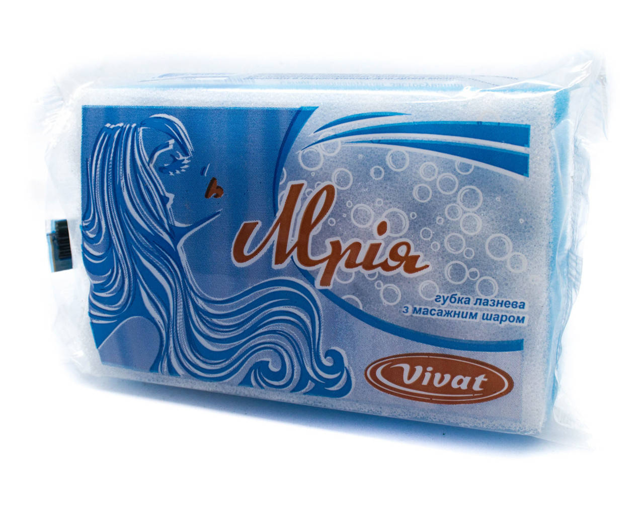

Мочалка губка для ванной и бани Vivat "Мрія" из поролона (140×90×48 мм), Разные цвета