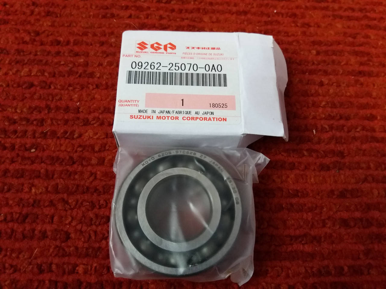 

Подшипник коленвала правый адресс 110сс Suzuki Address 09262-25070-0A0
