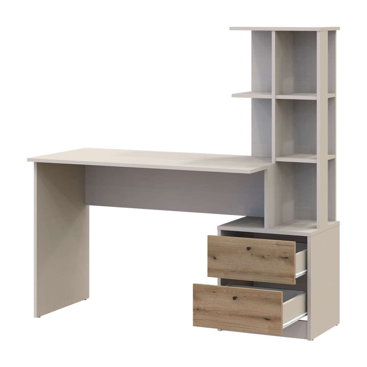 Офісний стіл Doros Т7 Кашемір/Дуб Евок 136х55х138 (41516059) 5