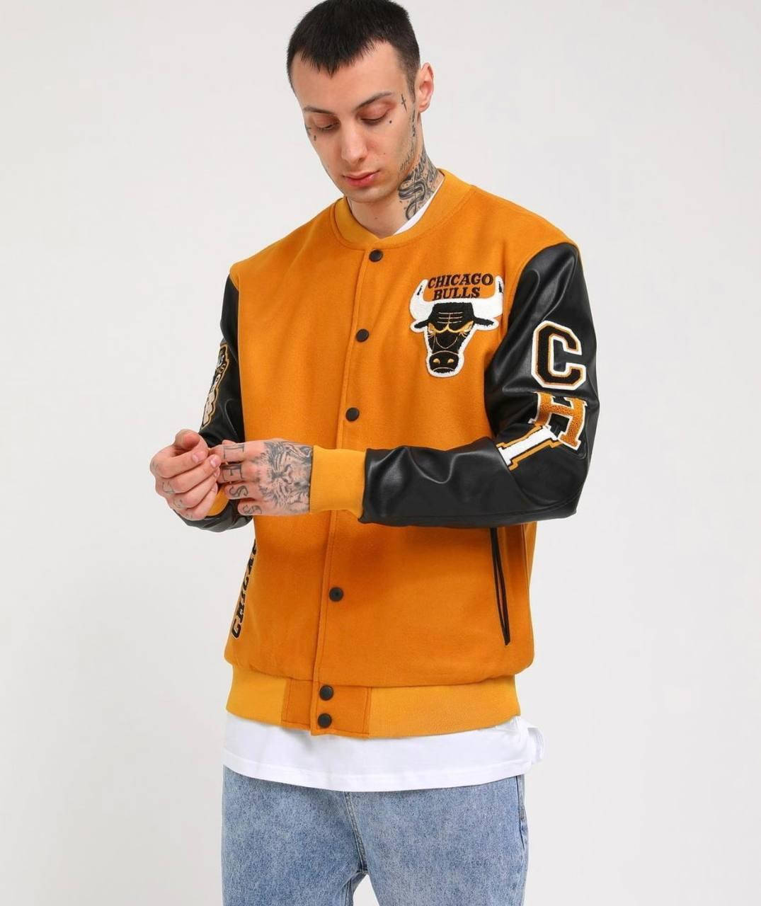 

Мужской стильный бомбер фиолетовый ,multicolor / трикотажный XXL