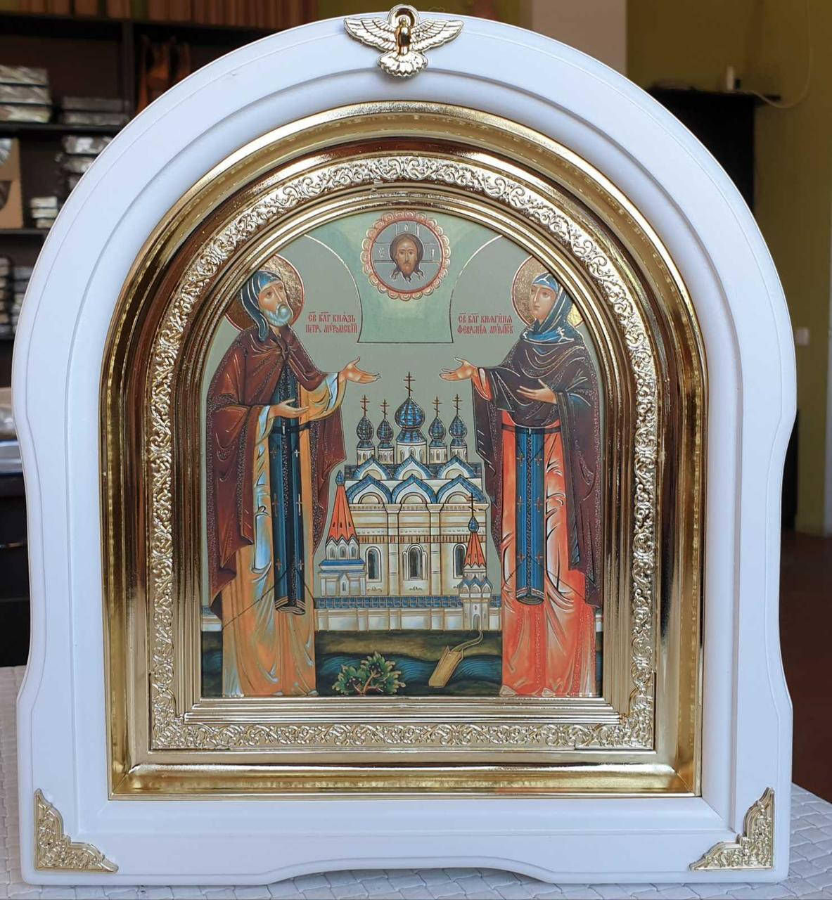 

Икона для дома Святые Петр и Феврония 26х29см