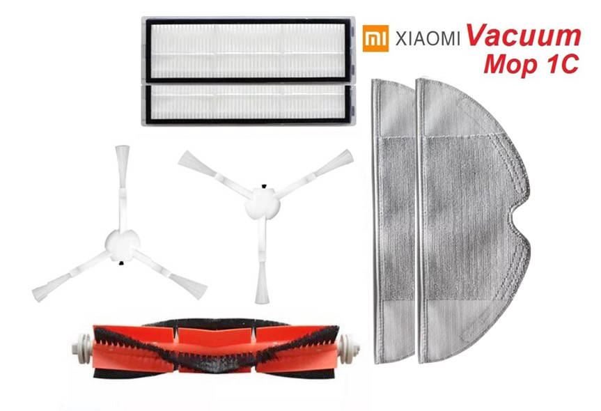 

Набор аксессуаров для работы пылесоса Xiaomi Mi Robot Vacuum Mop 1С (тряпочки, фильтры, щетки)