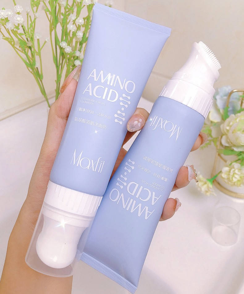 

Очищающий мусс-пенка Maxfit Amino Acid c аминокислотами для умывания с щеточкой