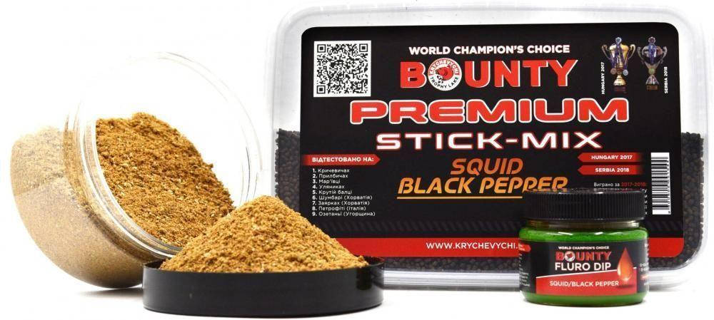 

Стик микс Bounty 4 в 1 Squid/Black Pepper 500 г (SP038)