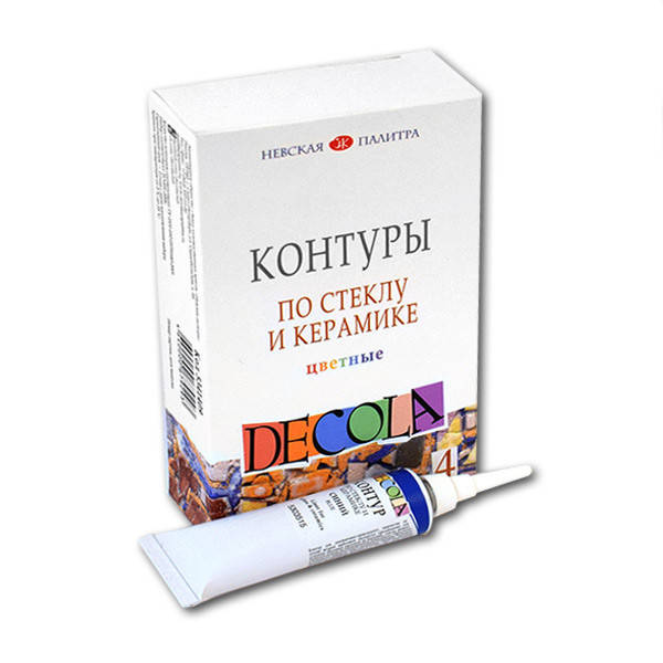 

Набор контуров "Decola" по стеклу и керамике, 4 цвета