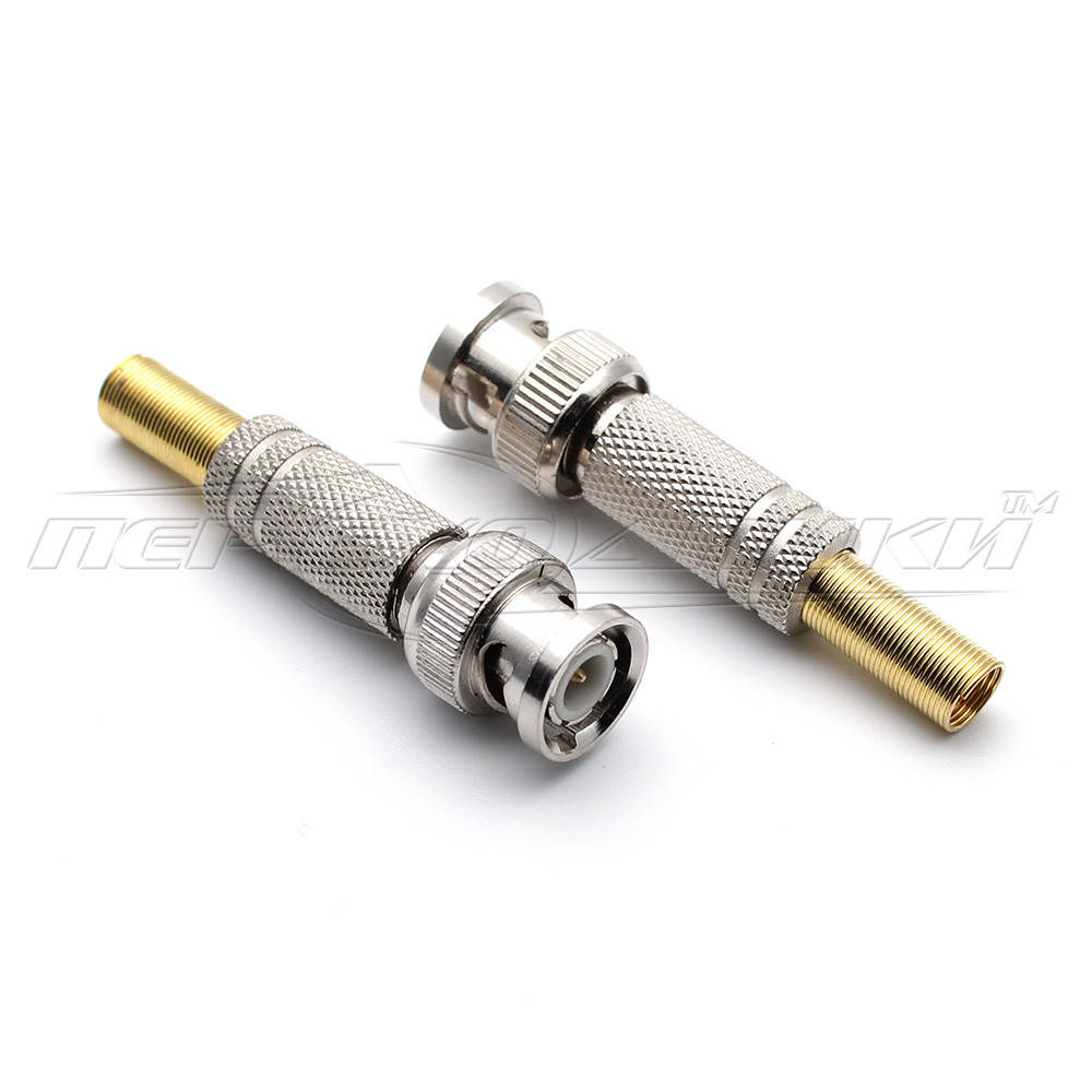 

Разъем штекер BNC под кабель с пружиной, Solder (пайка)