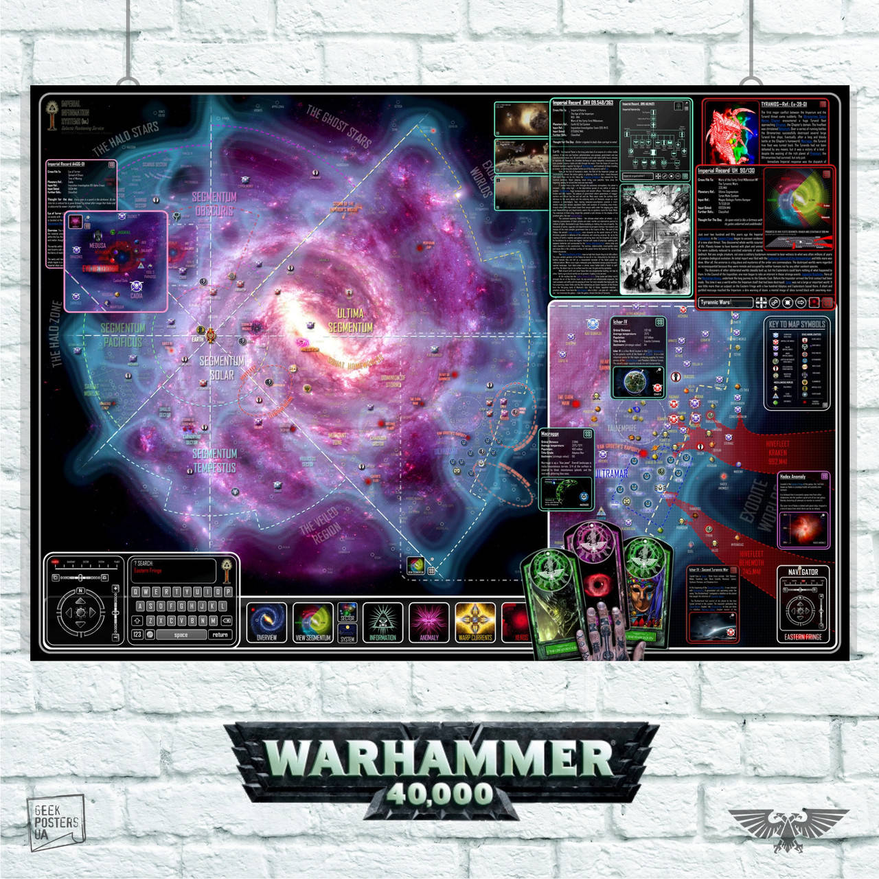 

Постер Карта галактики Warhammer 40000. Размер 106x75см (A0). Матовая бумага