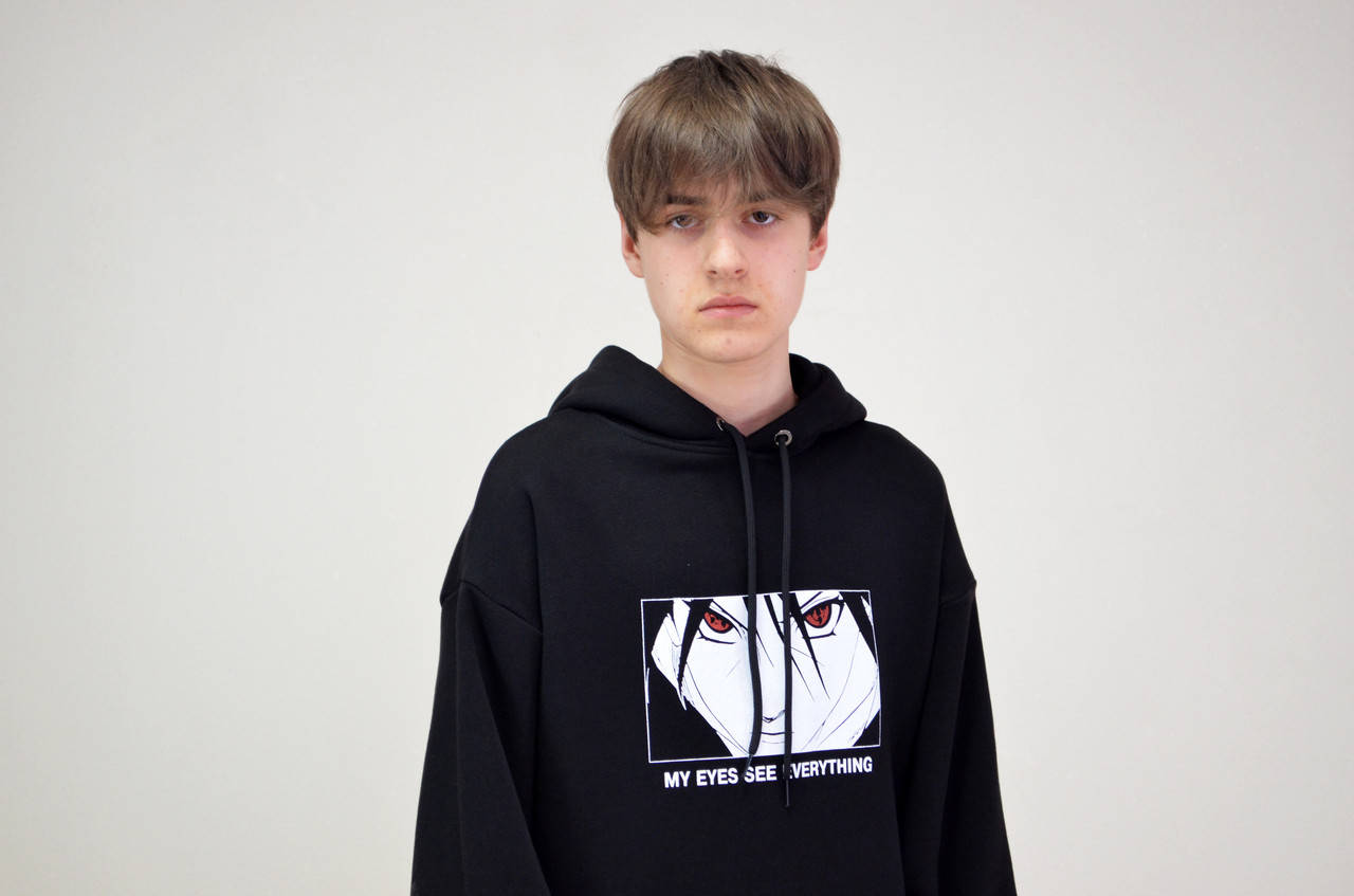 

Худи оверсайз унисекс Taboo Kyiv Itachi black, Оливковый