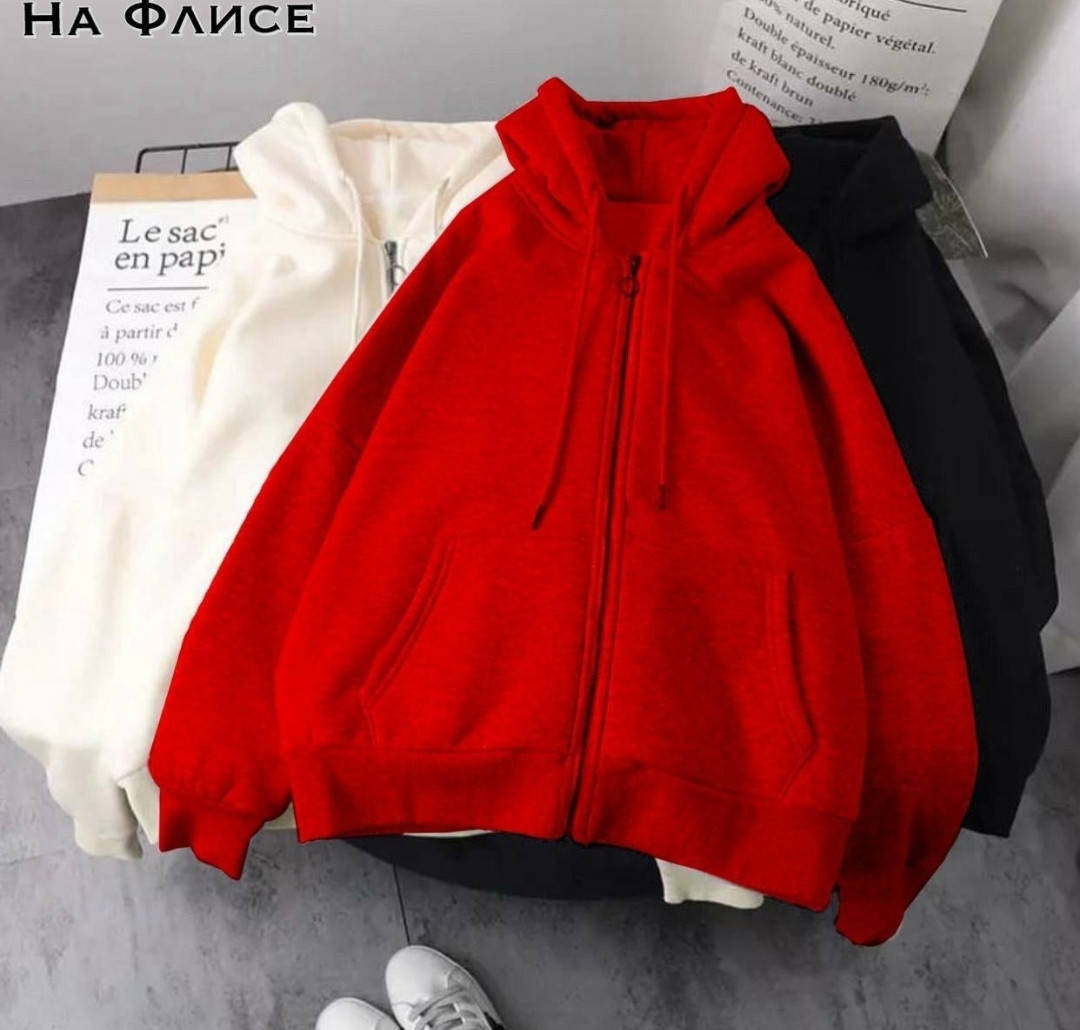 

Женские худи на флисе, Красный