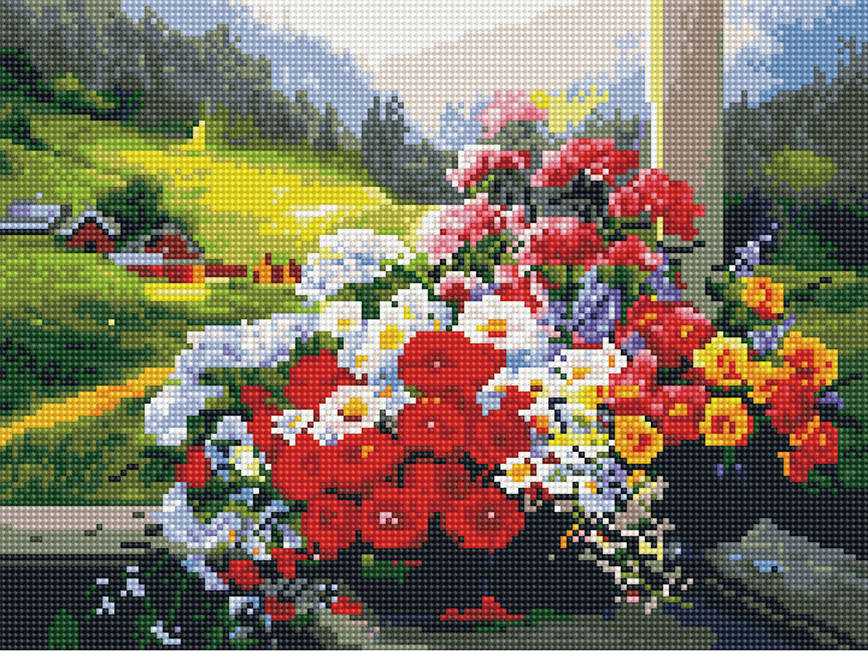 

Алмазная вышивка (мозаика) 30x40 см Горный букет Rainbow Art