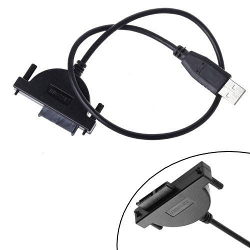 

Переходник USB 2.0 - Slimline SATA 13pin 6+7pin CD/DVD привода ноутбука
