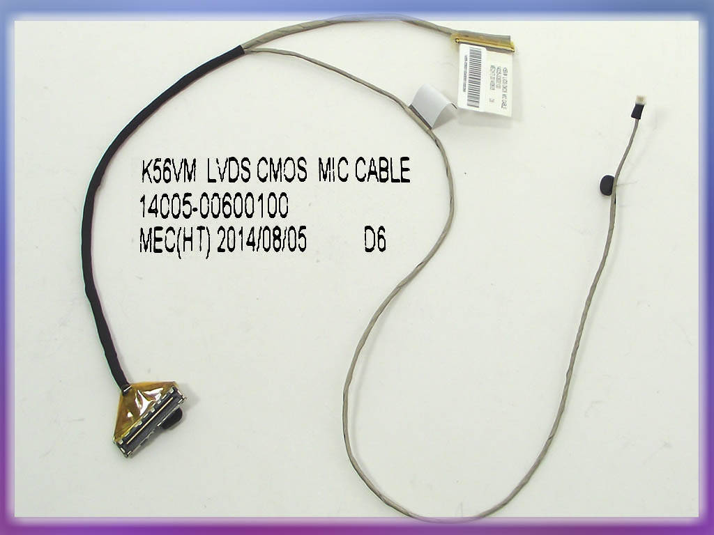 

Шлейф матрицы для Asus K56, K56C, K56CM, K56CA, K56V, S56, S56C, A56, A56C (14005-00600000, 14005-00600100)