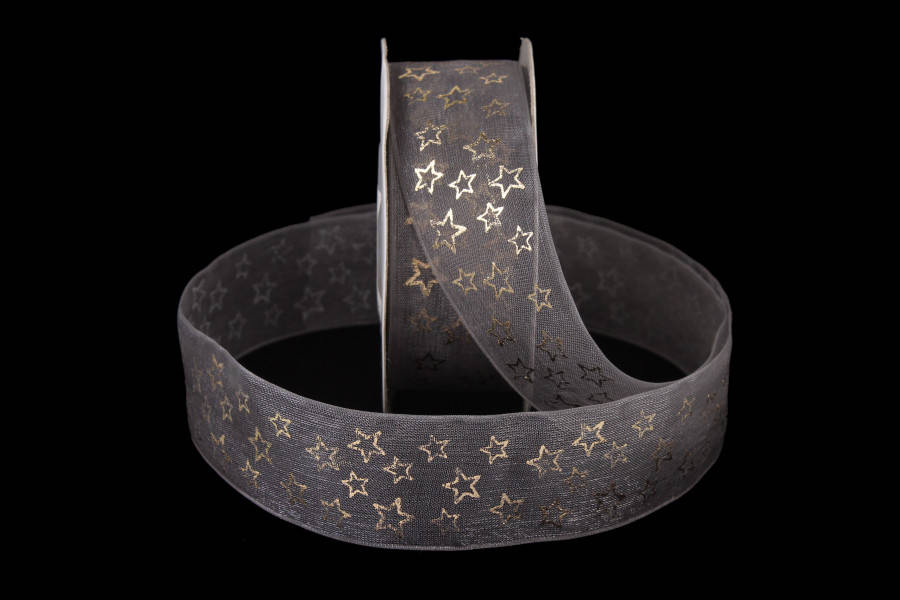 

Лента органза декоративная 2,5 см 5-75607, Серый