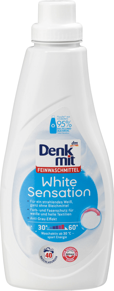 

Гель для стирки белого белья Denkmit White Sensation 1л Жидкий порошок Концентрат для стирки (KG-4219)
