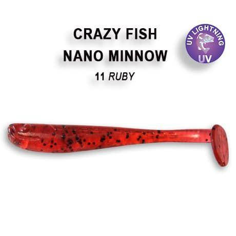 

Съедобный силикон Crazy Fish Nano minnow 1.6" 6-40-11-6 кальмар