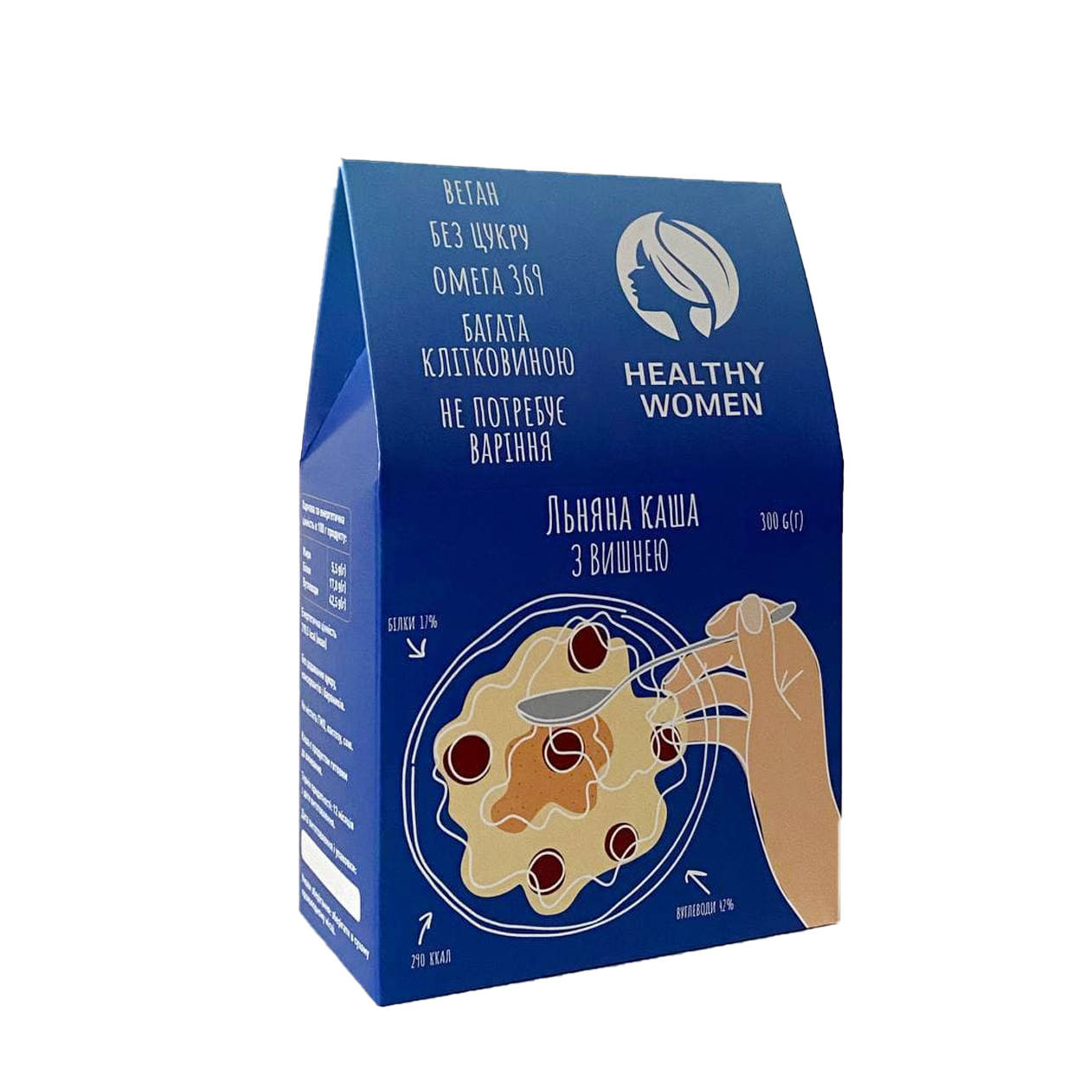 

Льняная каша натуральная с вишней Healthy Women 300 г