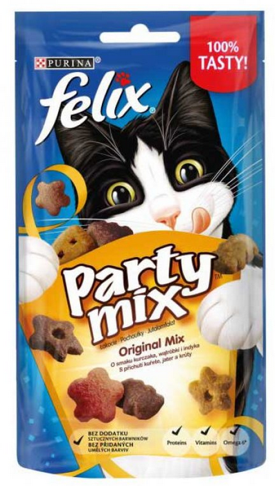 

Felix Party Mix Original - лакоство для кошек 60 г (мясной микс)