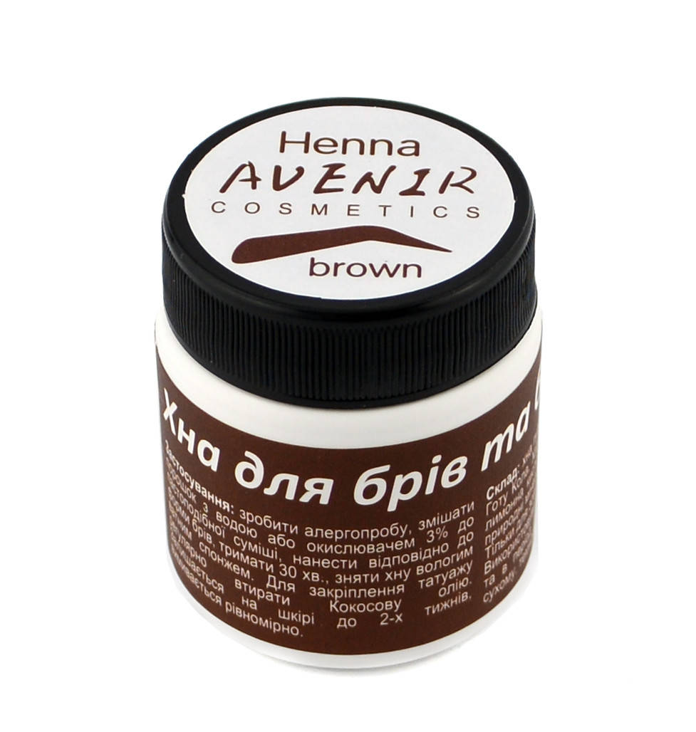 

Хна для бровей и био-тату Brown 25 г (натурально-коричневая)