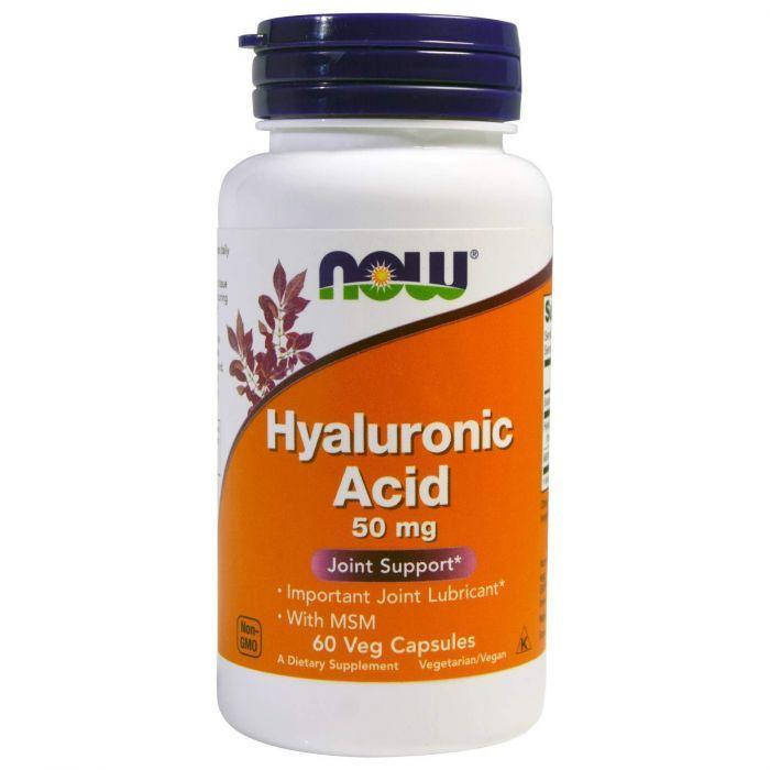 

Гиалуроновая кислота и МСМ, Hyaluronic Acid, Now Foods, 50 мг, 60 капс. (NOW-03156)