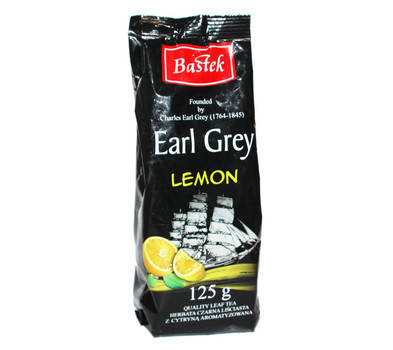

Чай черный листовой Bastek Earl Grey Lemon с бергамотом и лимоном, 125г Польша