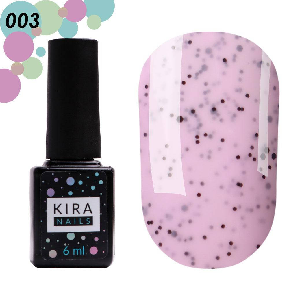 

Гель-лак Kira Nails "Чиа Пудинг" № 003 (малина с крошкой), 6 мл