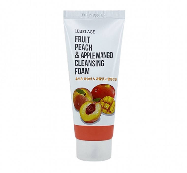 

Осветляющая пенка для умывания с экстрактом песрика и манго Lebelage Fruit Peach & Apple Mango Cleansing Foam