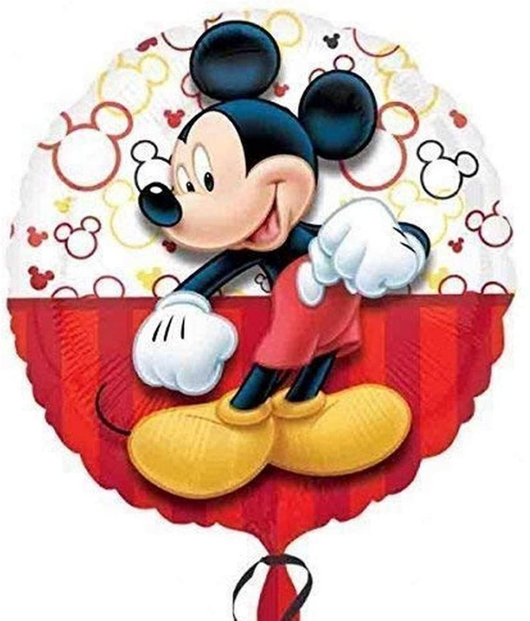 

A 18" Mickey Portrait Foil Balloon. Фольгированный шар Микки Маус, В УП, Разные цвета