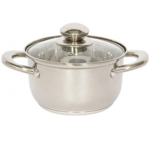 

Каструля з нержавіючої сталі зі скляною кришкою Bohmann BH-0805-18 2,8л