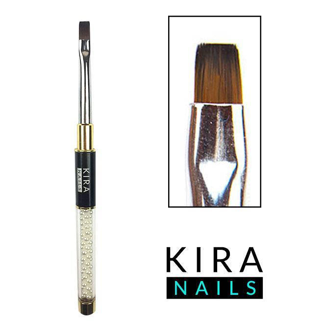 

Кисть Kira Nails Gel flat 4 (Nylon)