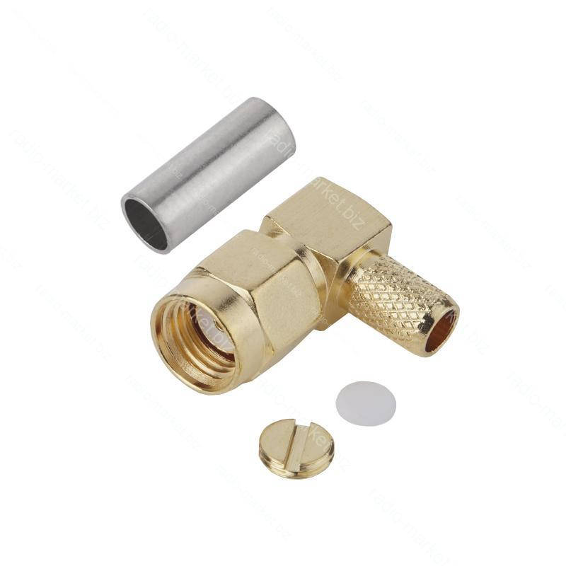 

Штекер RP-SMA-M JW5 угловой, обжимной