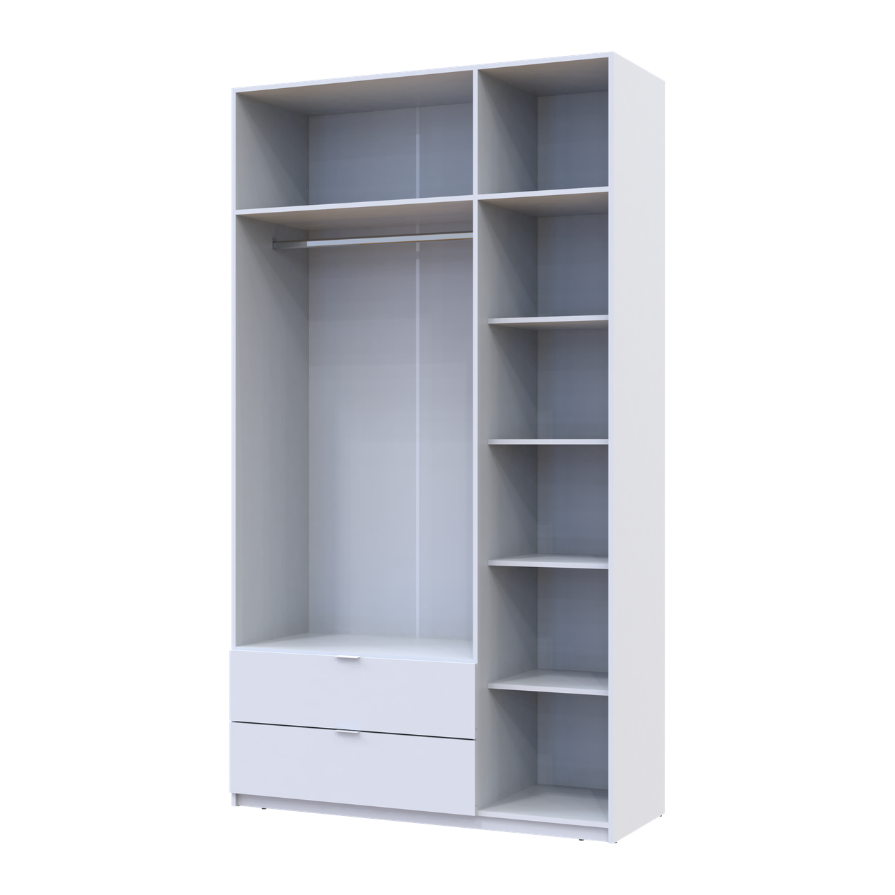 Розпашна Шафа для одягу Doros Лукас Білий 3ДСП 135х50х240 (80737800) 4