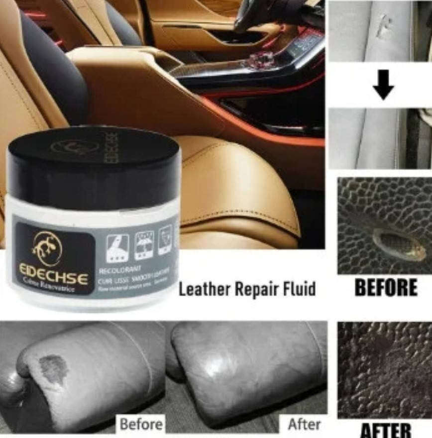 

Крем - краска для кожаных изделий EIDECHSE 50 мл, Белая, жидкая кожа, краска для восстановления кожи, Белый