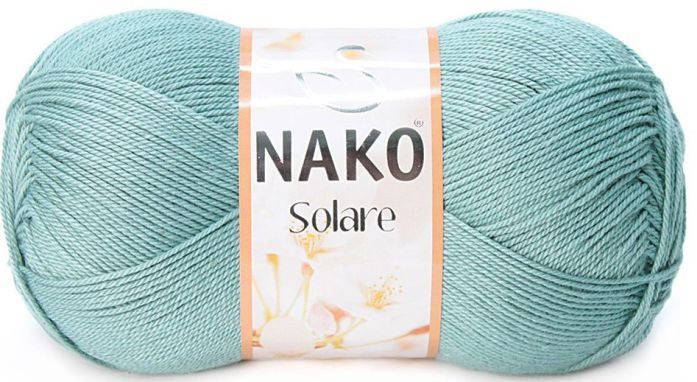 

Пряжа Nako Solare 11629 лазурный (нитки для вязания Нако Соларе) 100% египетский хлопок