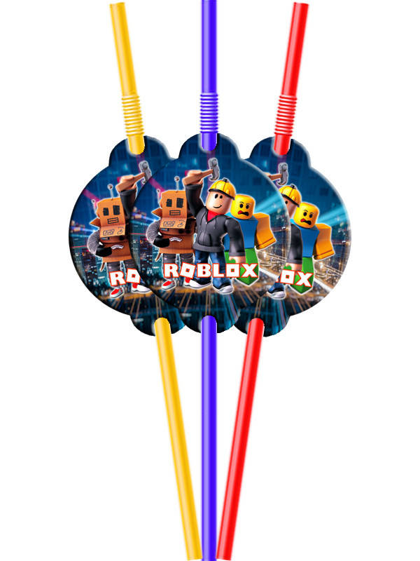 

Трубочки для соков,коктейлей " РОБЛОКС ( Roblox ) "