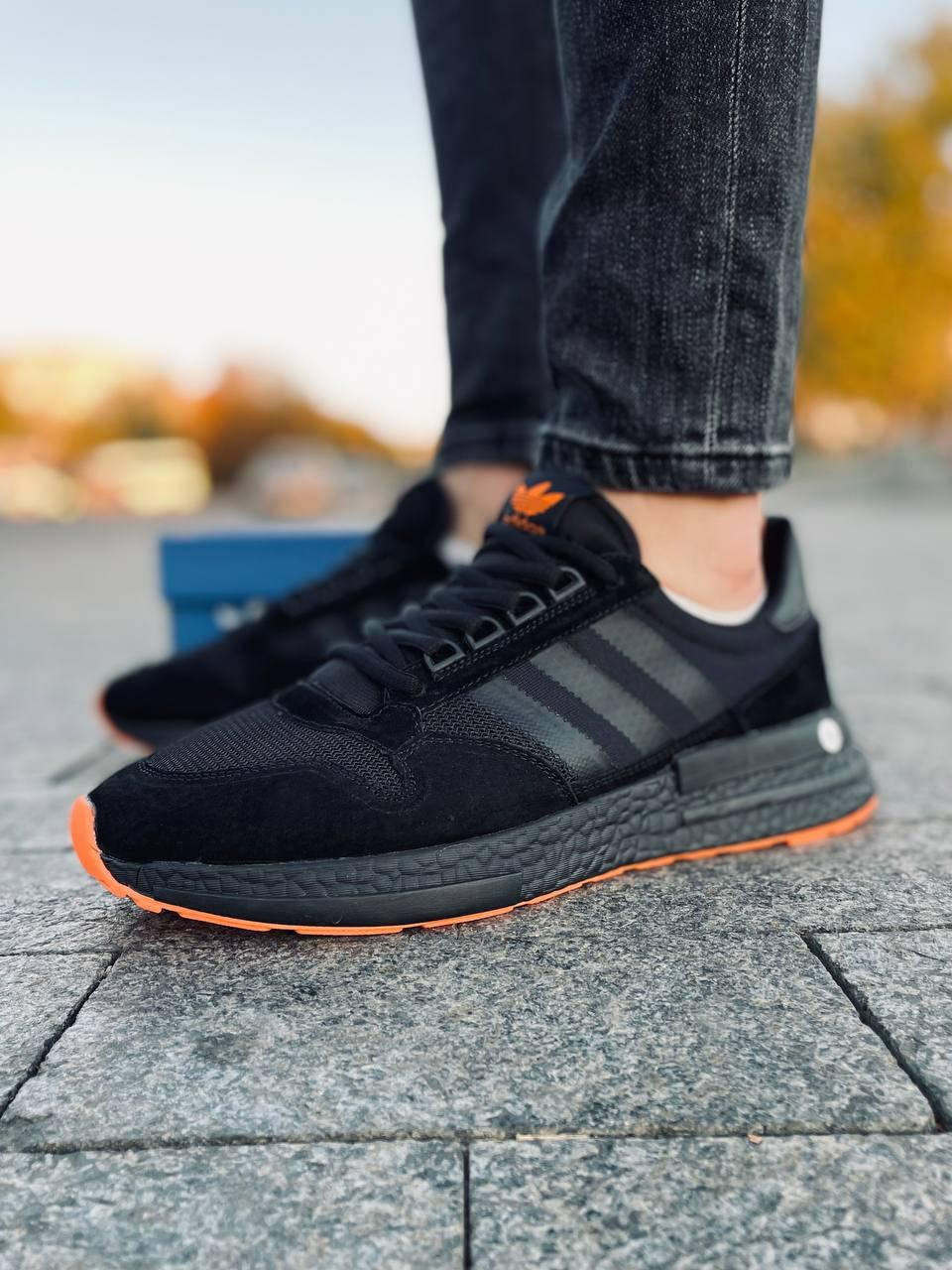 

Мужские черные кроссовки Adidas ZX 500 RM . Кроссовки адидас зх 500 42-26.5 см, Черный