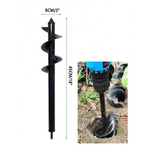 

Бур садовый земляной для дрели, спиральное сверло 8x45см, 106031