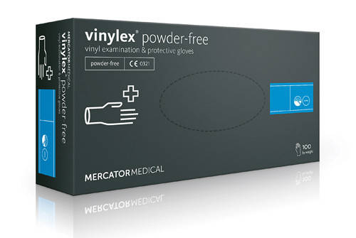 

Перчатки одноразовые профессиональные виниловые 100шт/уп Mercator Vinylex, Бежевый