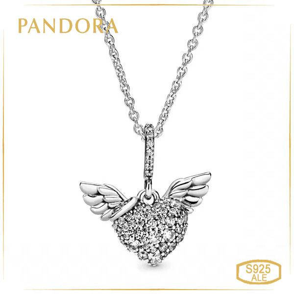 

Пандора Колье с кулоном Сердце паве с крыльями ангела Pandora 398505C01-45