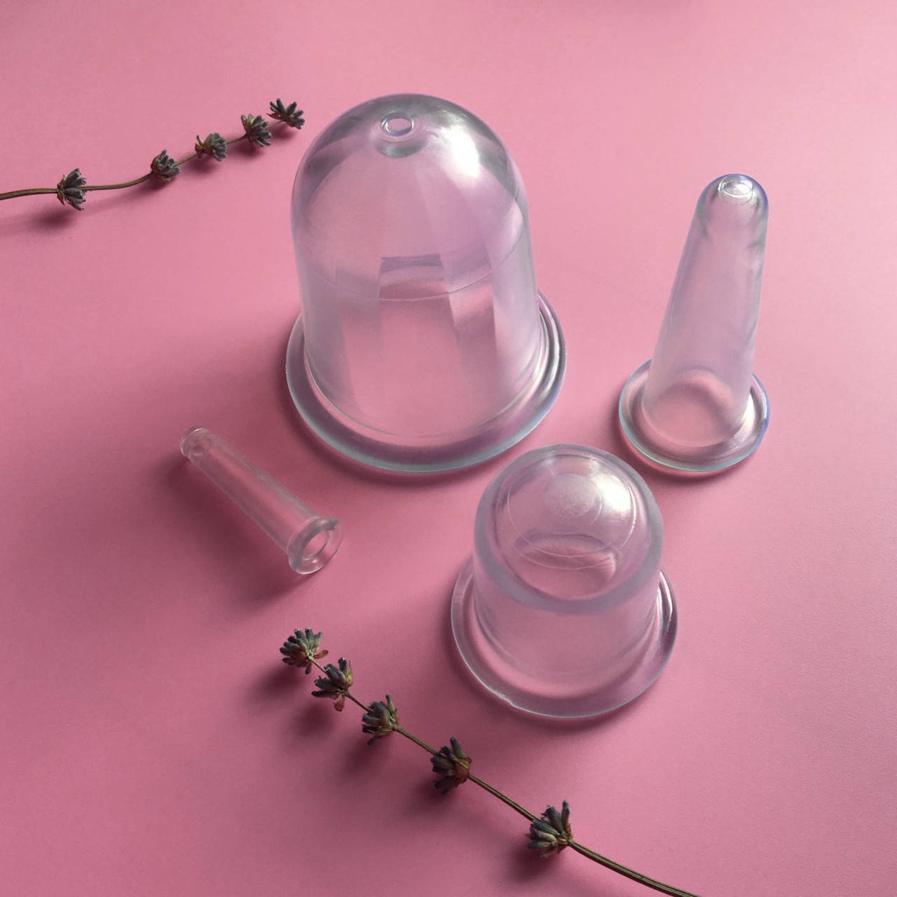 

Набор баночек для вакуумного массажа лица и тела. 4 шт. в наборе.