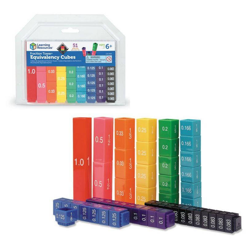 

Дидактическое пособие по математике "Простые дроби" Learning Resources, LER 2509, Разные цвета