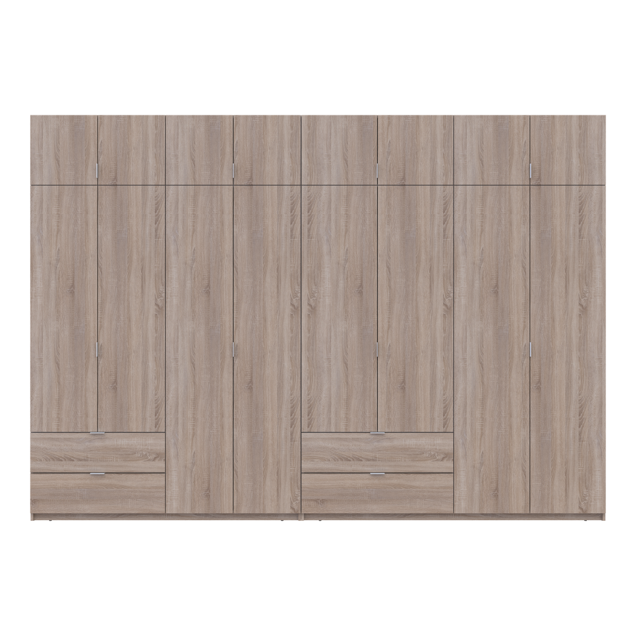Розпашна Шафа для одягу Doros Лукас Дуб сонома 4+4 ДСП 340х50х240 (42005139) 4