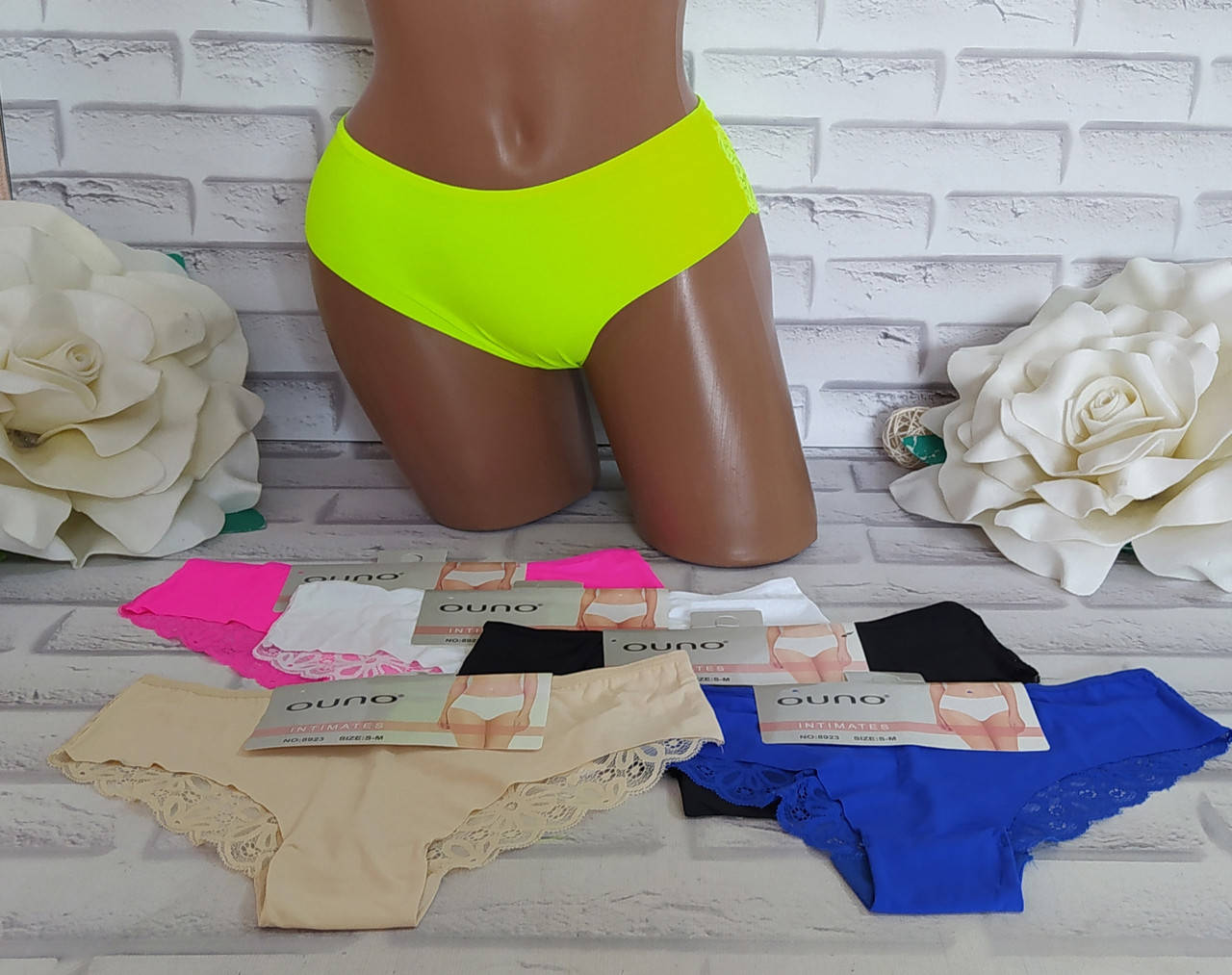 

Трусики женские бесшовные L/XL (48-50 р.) с ажуром SК-8923, Разные цвета